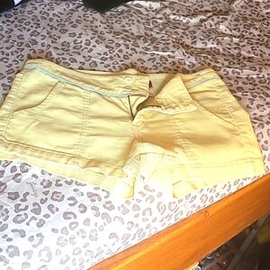 Pale yellow Levi's corduroy shorts